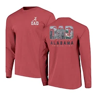 Men's Crimson Alabama Tide Father's Day Campus Drawing Long Sleeve T-Shirt