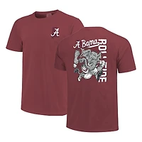 T-shirt pour homme Crimson Alabama Tide avec mascotte dessinée, couleurs confortables