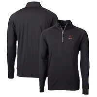Men's Cutter & Buck White Alabama Crimson Tide Adapt Eco Knit Stretch Recycled Quarter-Zip Pullover Top