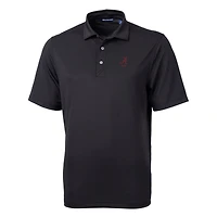 Men's Cutter & Buck  Black Alabama Crimson Tide Alumni Logo Virtue Eco Pique Recycled Polo