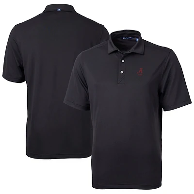 Men's Cutter & Buck  Black Alabama Crimson Tide Alumni Logo Virtue Eco Pique Recycled Polo