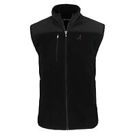 Gilet zippé en polaire Sherpa écologique pour homme Cutter & Buck Black Alabama Crimson Tide Cascade
