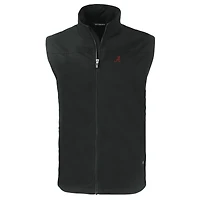 Gilet zippé entièrement recyclé pour homme, modèle Cutter & Buck, Alabama Crimson Tide Charter, en tissu écologique