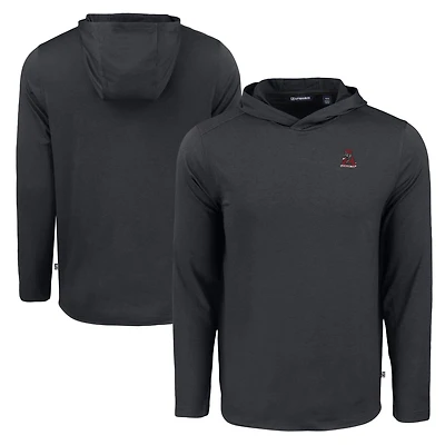 Men's Cutter & Buck Black Alabama Crimson Tide Coastline Epic Comfort Eco Recycled Long Sleeve Hoodie T-Shirt