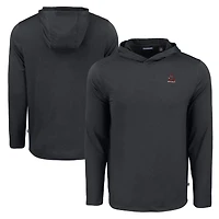 Men's Cutter & Buck Black Alabama Crimson Tide Coastline Epic Comfort Eco Recycled Long Sleeve Hoodie T-Shirt