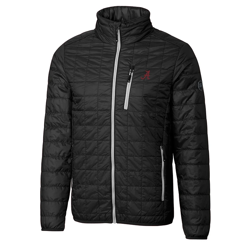 Veste zippée intégrale Rainier pour homme, noire, Alabama Crimson Tide, Cutter & Buck