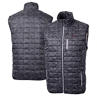 Gilet matelassé isolant entièrement zippé imprimé PrimaLoft Eco pour homme, noir, Alabama, Crimson Tide, Rainier