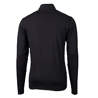 Men's Cutter & Buck Black Alabama Crimson Tide Team Big Tall Virtue Eco Pique Recycled Quarter-Zip Pullover Top