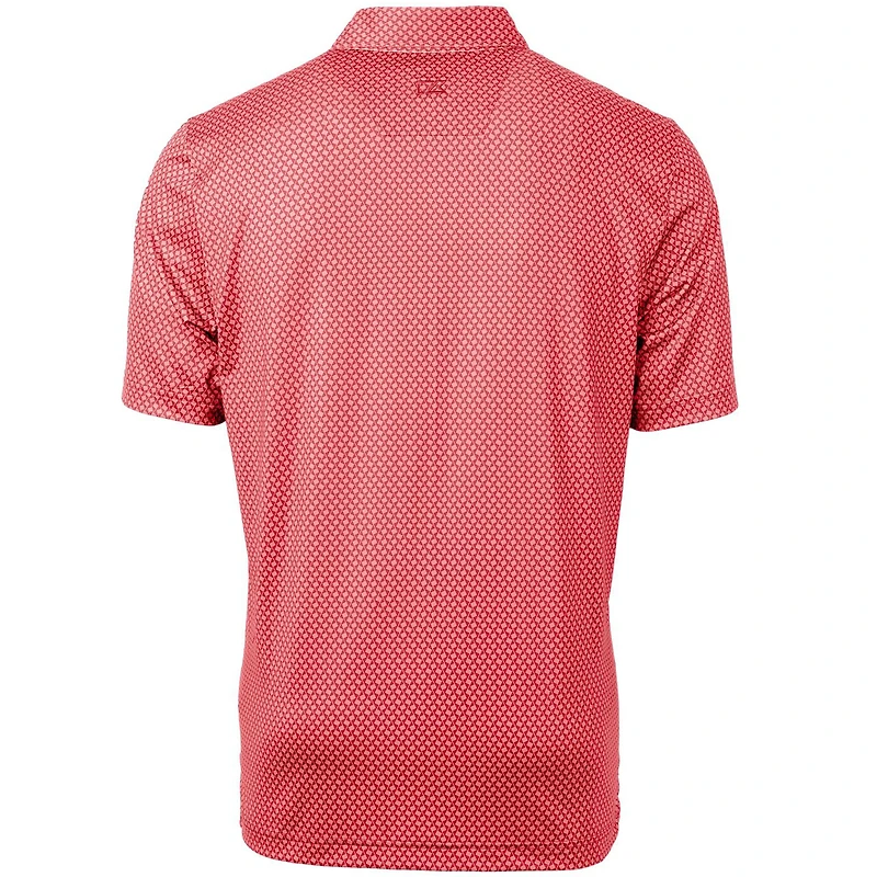 Men's Cutter & Buck Crimson Alabama Tide Big Tall Pike Banner Print Polo