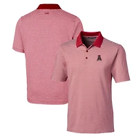 Men's Cutter & Buck Crimson Alabama Tide Forge Tonal Stripe Stretch Polo
