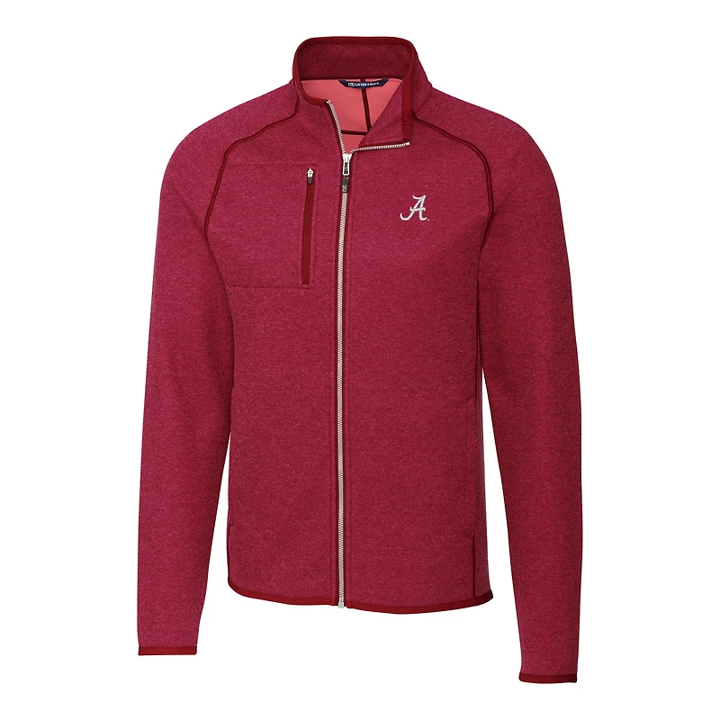 Veste zippée intégrale pour homme Cutter & Buck Crimson Alabama Tide Mainsail