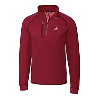 Veste pull demi-zippée pour homme Cutter & Buck Crimson Alabama Tide Mainsail