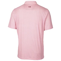 Polo stretch Cutter & Buck Crimson Alabama Tide pour homme, logo principal de l'équipe, motif brochet à double point