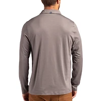 Polo à manches longues Cutter & Buck Gray Alabama Crimson Tide Alumni Coastline Epic Comfort pour homme