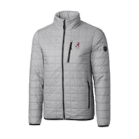 Gilet matelassé isolant entièrement zippé Rainier PrimaLoft Eco pour homme, gris, Alabama, Crimson Tide, avec logo des anciens élèves