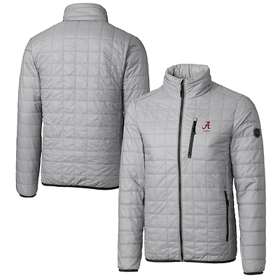 Gilet matelassé isolant entièrement zippé Rainier PrimaLoft Eco pour homme, gris, Alabama, Crimson Tide, avec logo des anciens élèves