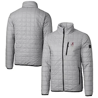 Gilet matelassé isolant entièrement zippé Rainier PrimaLoft Eco pour homme, gris, Alabama, Crimson Tide, avec logo des anciens élèves