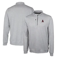 Pull-over zippé quart de tour Alabama Crimson Tide Heathered Vault Stealth gris pour homme Cutter & Buck