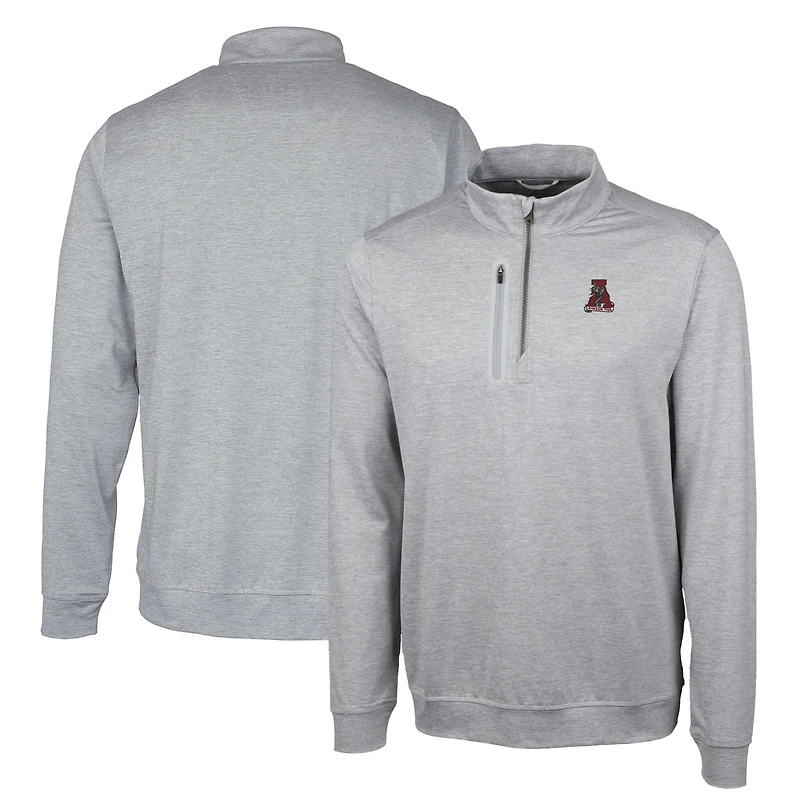 Pull-over à col zippé Cutter & Buck Gray Alabama Crimson Tide Vault pour homme, grandes tailles.