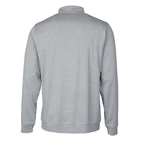 Men's Cutter & Buck Gray Alabama Crimson Tide Vault Big Tall Stealth Quarter-Zip Pullover Top