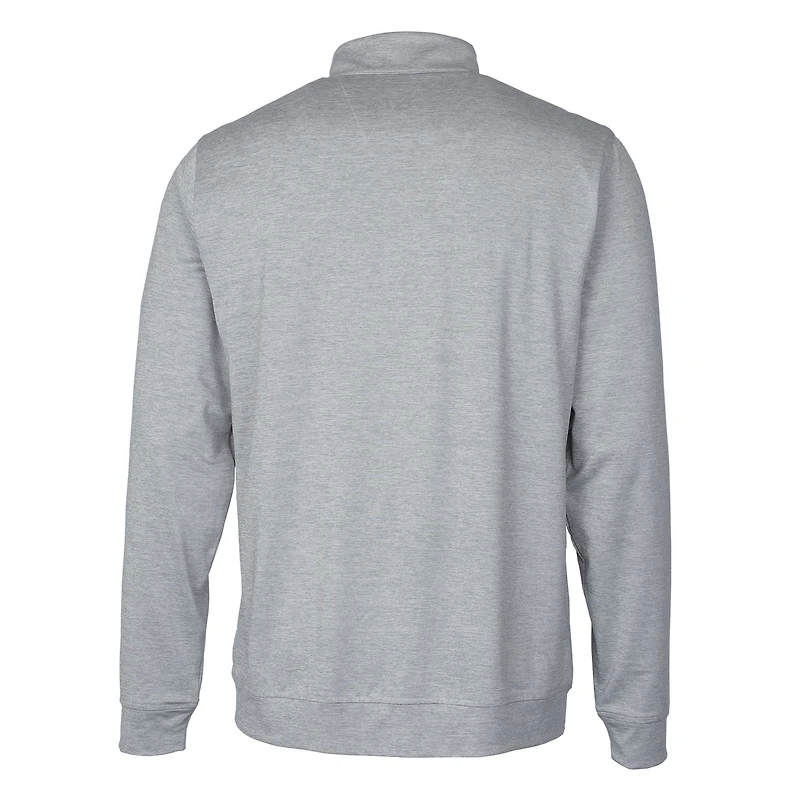 Men's Cutter & Buck Gray Alabama Crimson Tide Vault Big Tall Stealth Quarter-Zip Pullover Top