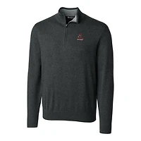 Pull-over zippé quart de tour pour homme, couleur Alabama Crimson Tide, Cutter & Buck, anthracite chiné, Lakemont