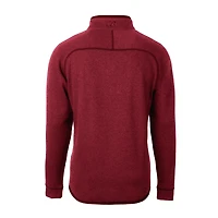 Pull-over en tricot demi-zippé avec logo Mainsail pour homme, coupeur et buck, couleur cramoisi chiné, Alabama Crimson Tide Alumni