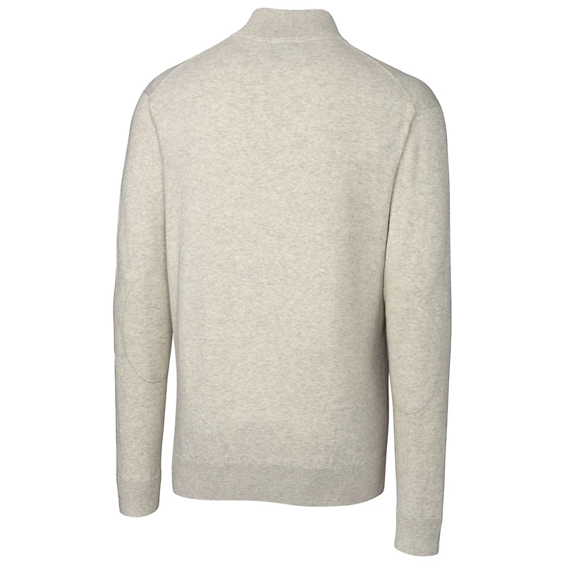 Pull à col zippé quart de tour pour homme, Alabama Crimson Tide, Cutter & Buck, Oatmeal