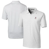 Polo extensible DryTec à rayures crayon Forge pour homme, blanc, Alabama Crimson Tide Alumni Logo