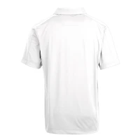 Polo texturé stretch grande taille Cutter & Buck blanc pour homme, logo de l'équipe Alabama Crimson Tide