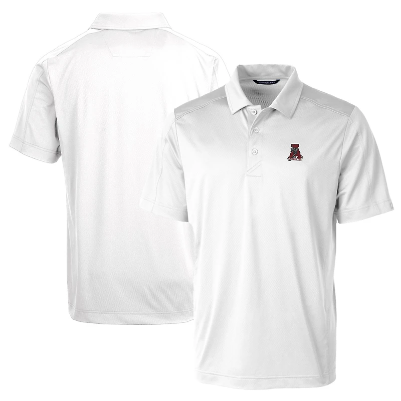 Men's Cutter & Buck White Alabama Crimson Tide Team Logo Big Tall Prospect Textured Stretch Polo