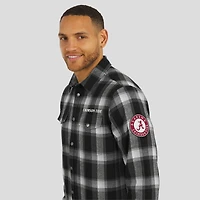 Men's Darius Rucker Collection by Fanatics Black Alabama Crimson Tide Flannel Plaid Full-Snap Shirt