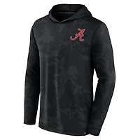 T-shirt à capuche noir manches longues pour hommes Fanatics Alabama Crimson Tide Camo