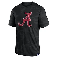 Men's Fanatics  Black Alabama Crimson Tide Camo Logo T-Shirt
