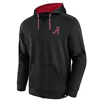 Sweat à capuche entièrement zippé Fanatics pour hommes noir Alabama Crimson Tide Power Index