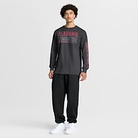 Men's Fanatics Charcoal Alabama Crimson Tide Quad Fuel The Fire Long Sleeve T-Shirt