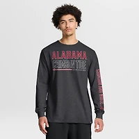 T-shirt à manches longues pour homme, couleur charbon, Alabama Crimson Tide Quad Fuel The Fire