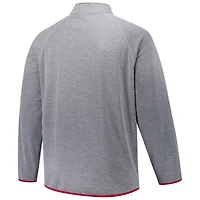 Men's Fanatics Charcoal Alabama Crimson Tide Raglan Big &Tall Quarter-Zip Top