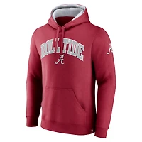 Sweat à capuche en sergé Fanatics Crimson Alabama Tide Arch & Logo Tackle pour hommes