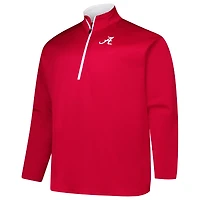 Men's Fanatics Crimson Alabama Tide Big & Tall Defender Quarter-Zip Top
