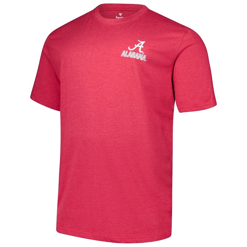 T-shirt délavé idéal pour hommes Fanatics Crimson Alabama Tide Big & Tall