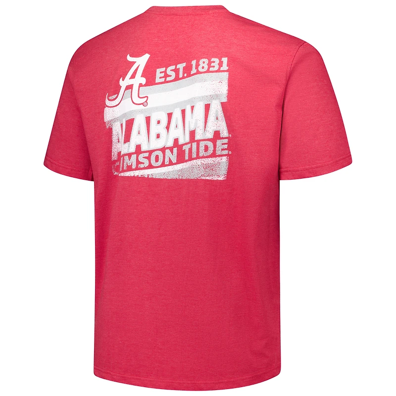 T-shirt délavé idéal pour hommes Fanatics Crimson Alabama Tide Big & Tall