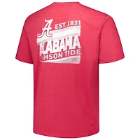 T-shirt délavé idéal pour hommes Fanatics Crimson Alabama Tide Big & Tall