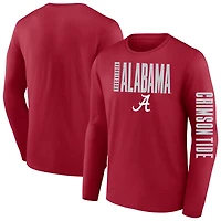 T-shirt à manches longues Vision Big & Tall pour hommes Fanatics Crimson Alabama Tide