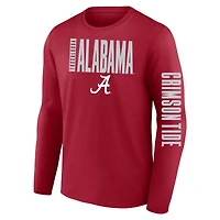 T-shirt à manches longues Vision Big & Tall pour hommes Fanatics Crimson Alabama Tide