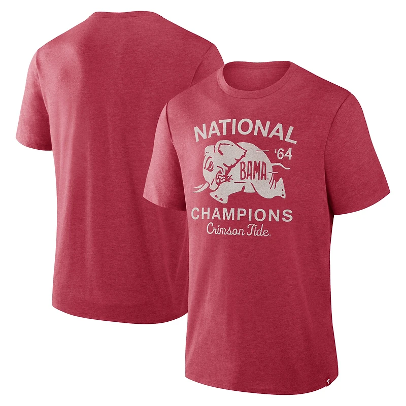 T-shirt à trois mélanges pour homme Fanatics Crimson Alabama Tide Dynamic Showdown