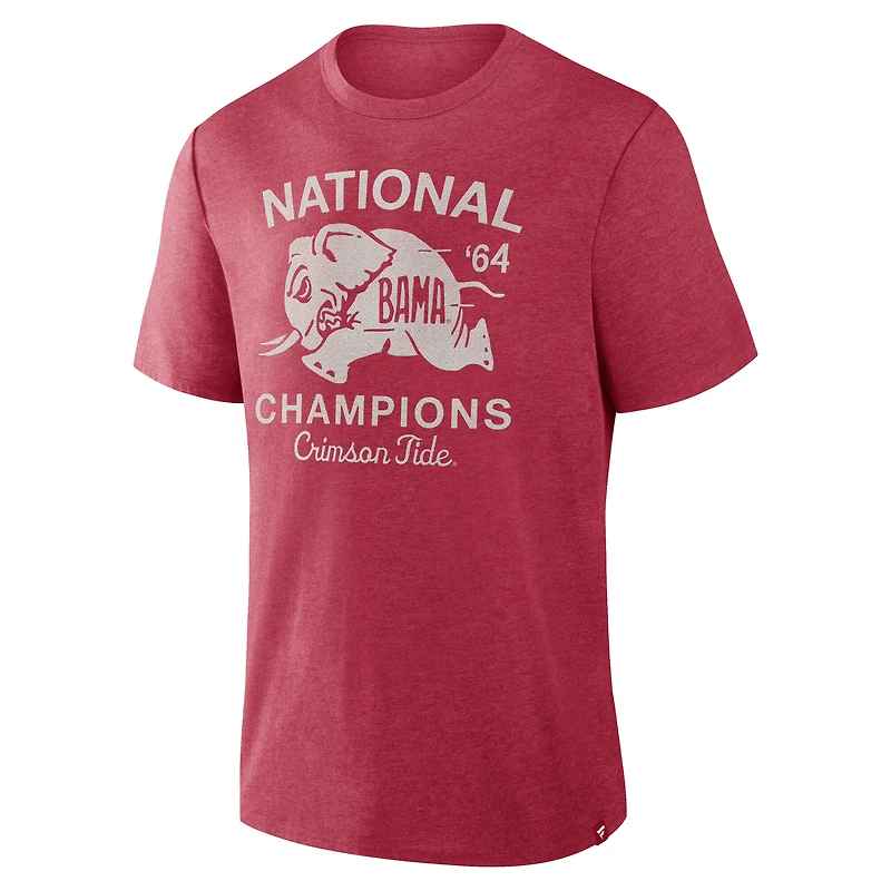 T-shirt à trois mélanges pour homme Fanatics Crimson Alabama Tide Dynamic Showdown