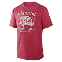 T-shirt à trois mélanges pour homme Fanatics Crimson Alabama Tide Dynamic Showdown