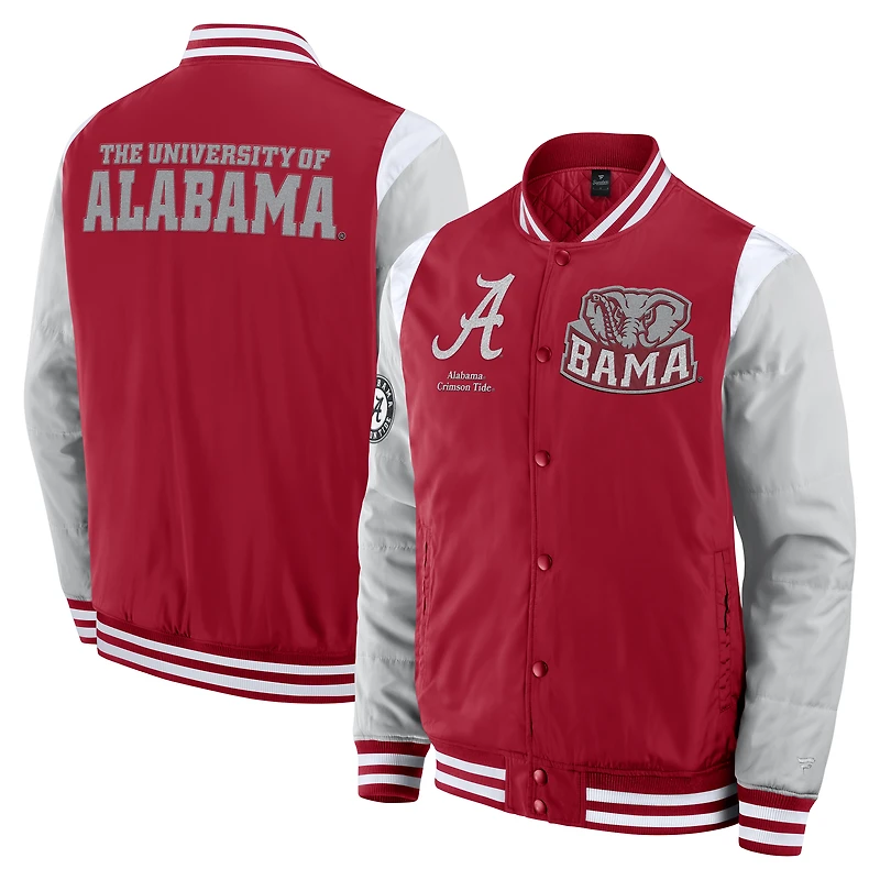 Veste à boutons-pression intégrale Crimson Alabama Tide Elements Elite pour hommes Fanatics