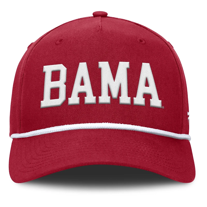 Men's Fanatics Crimson Alabama Crimson Tide Foul Ball Rope Adjustable Hat